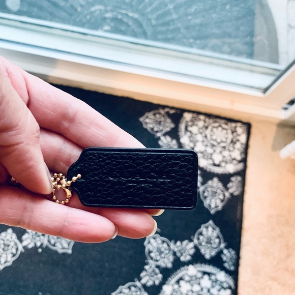 Coach Fob leather logo tag Tan NEW: Last one - Picture 7 of 9